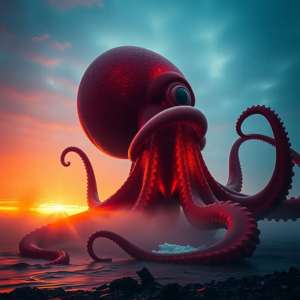 Ilustração histórica e representação de Akkorokamui