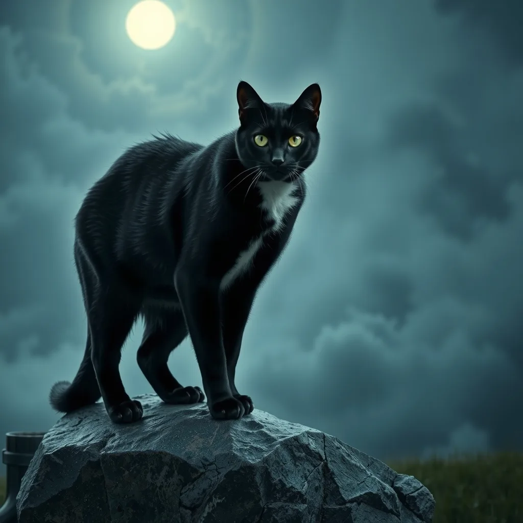 Ilustração histórica e representação de Cat Sìth