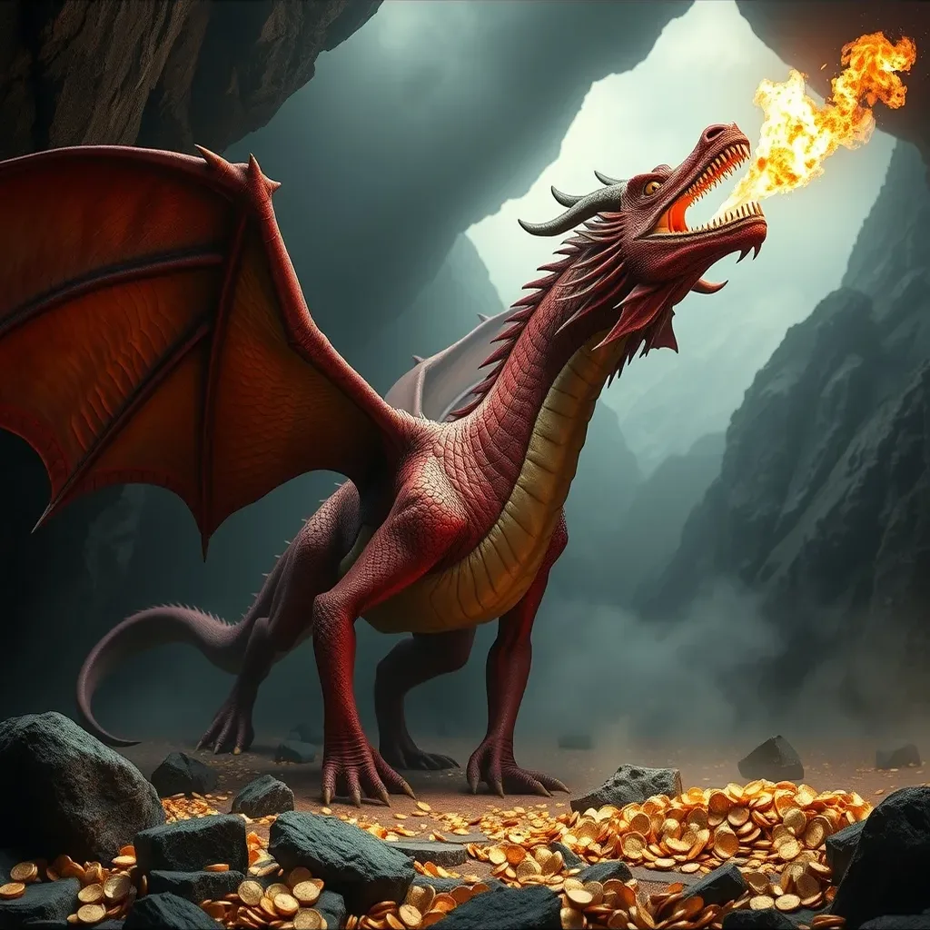 Ilustração histórica e representação de Dragão Europeu