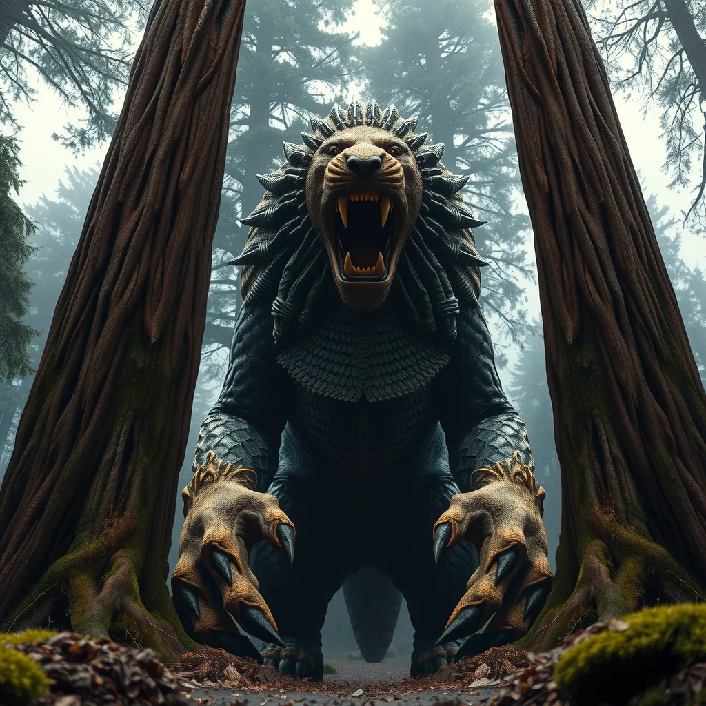 Ilustração histórica e representação de Humbaba