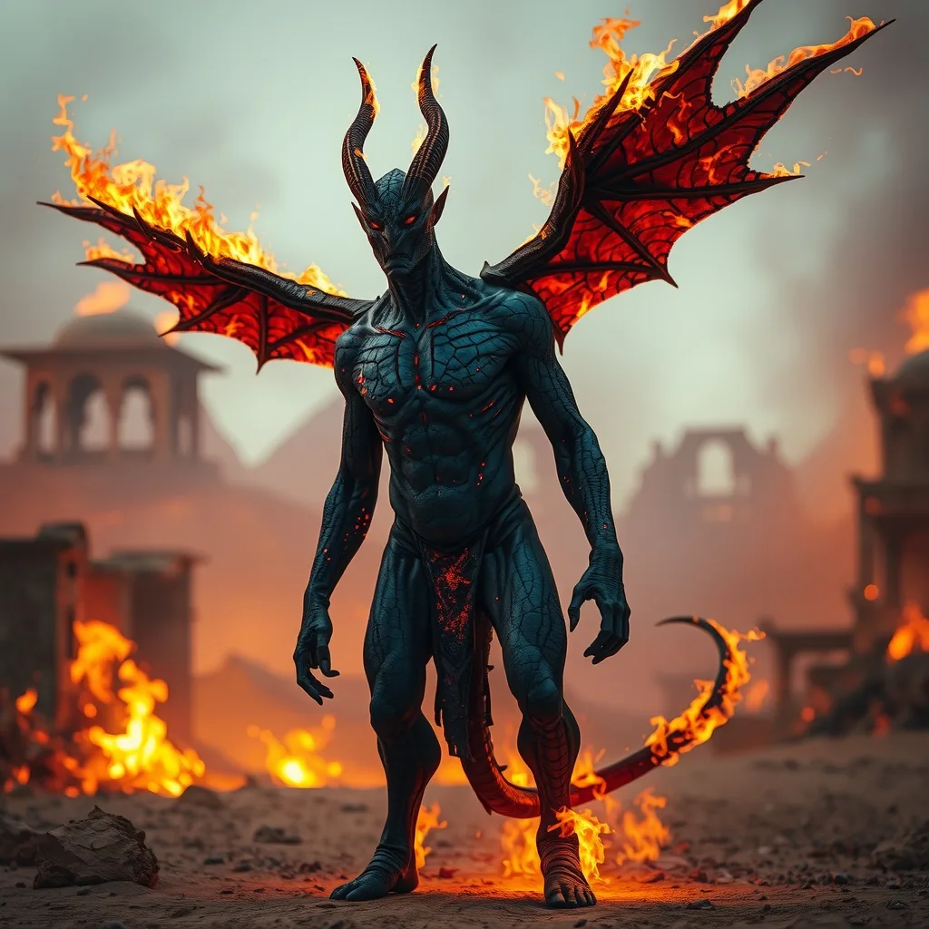 Ilustração histórica e representação de Ifrit