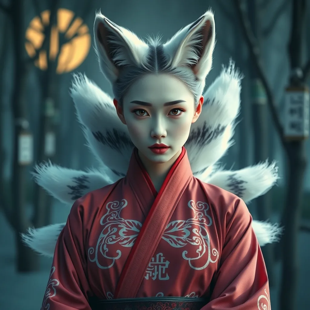 Ilustração histórica e representação de Kumiho