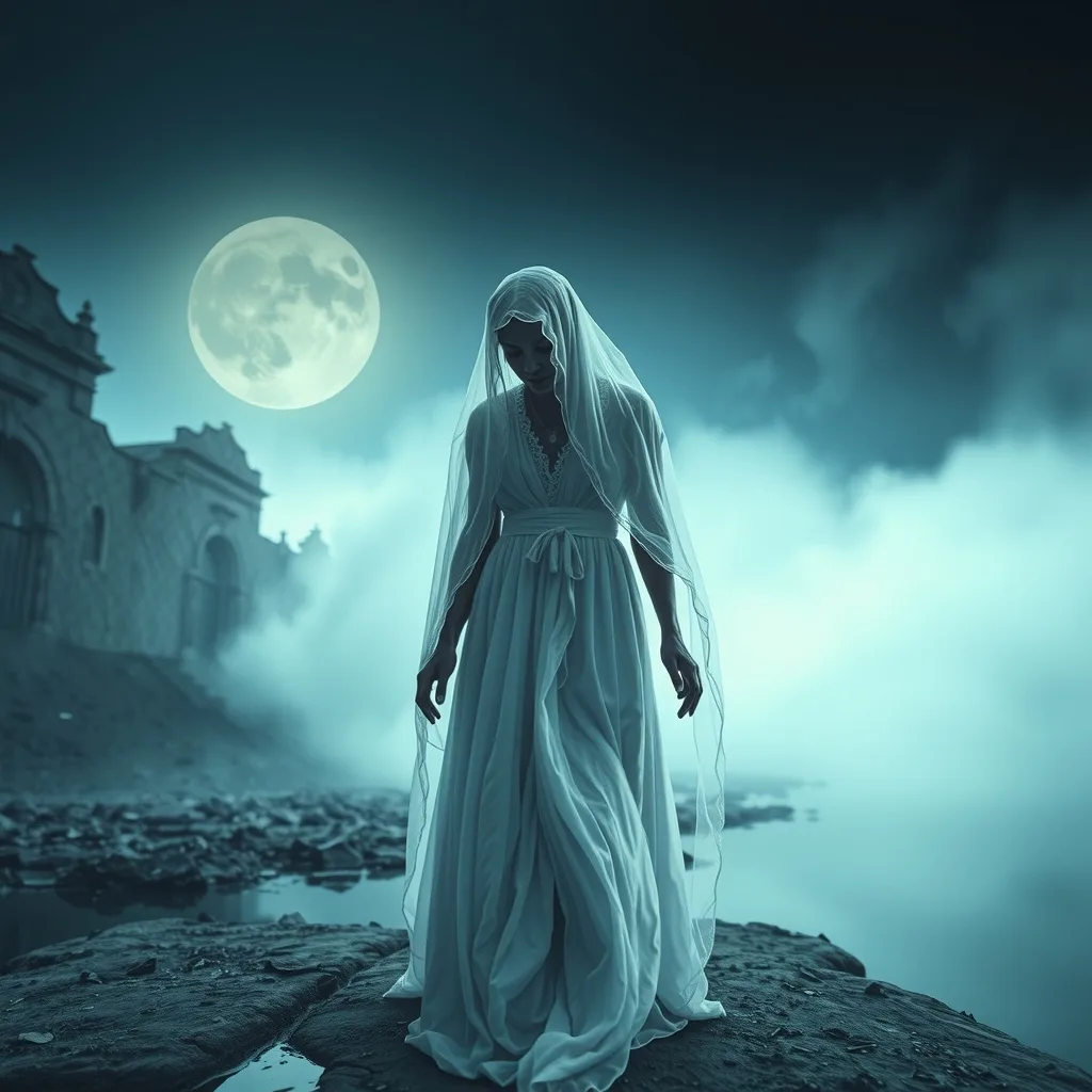 Ilustração histórica e representação de La Llorona