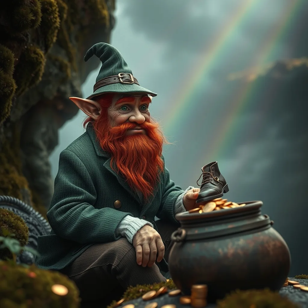 Ilustração histórica e representação de Leprechaun