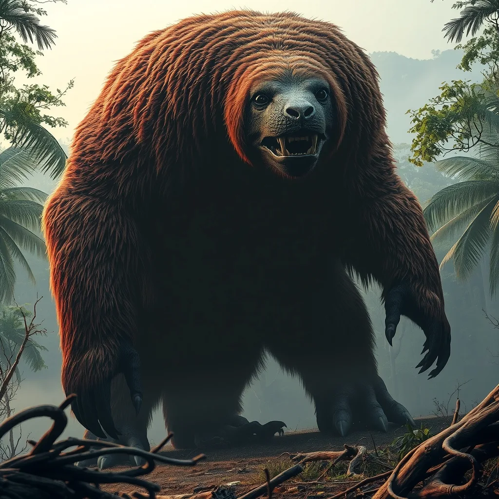 Ilustração histórica e representação de Mapinguari
