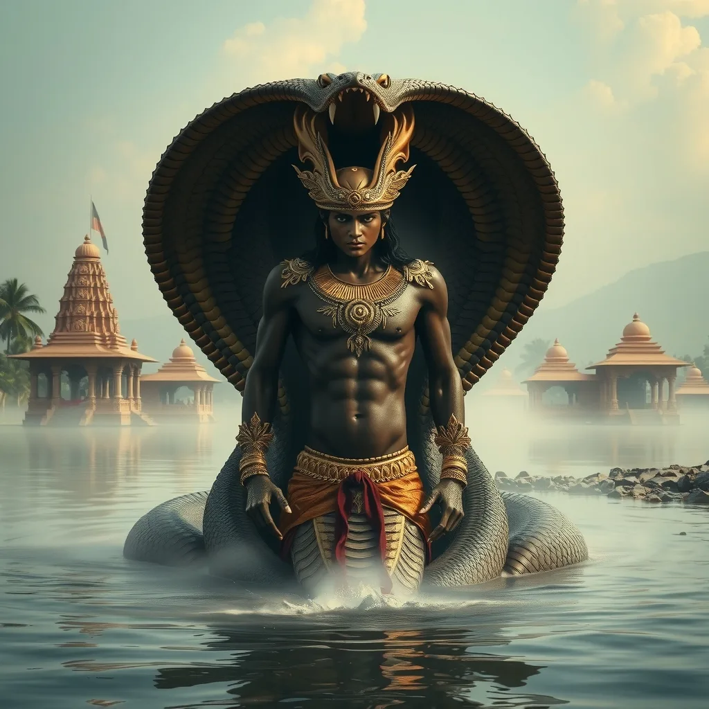 Ilustração histórica e representação de Nāga