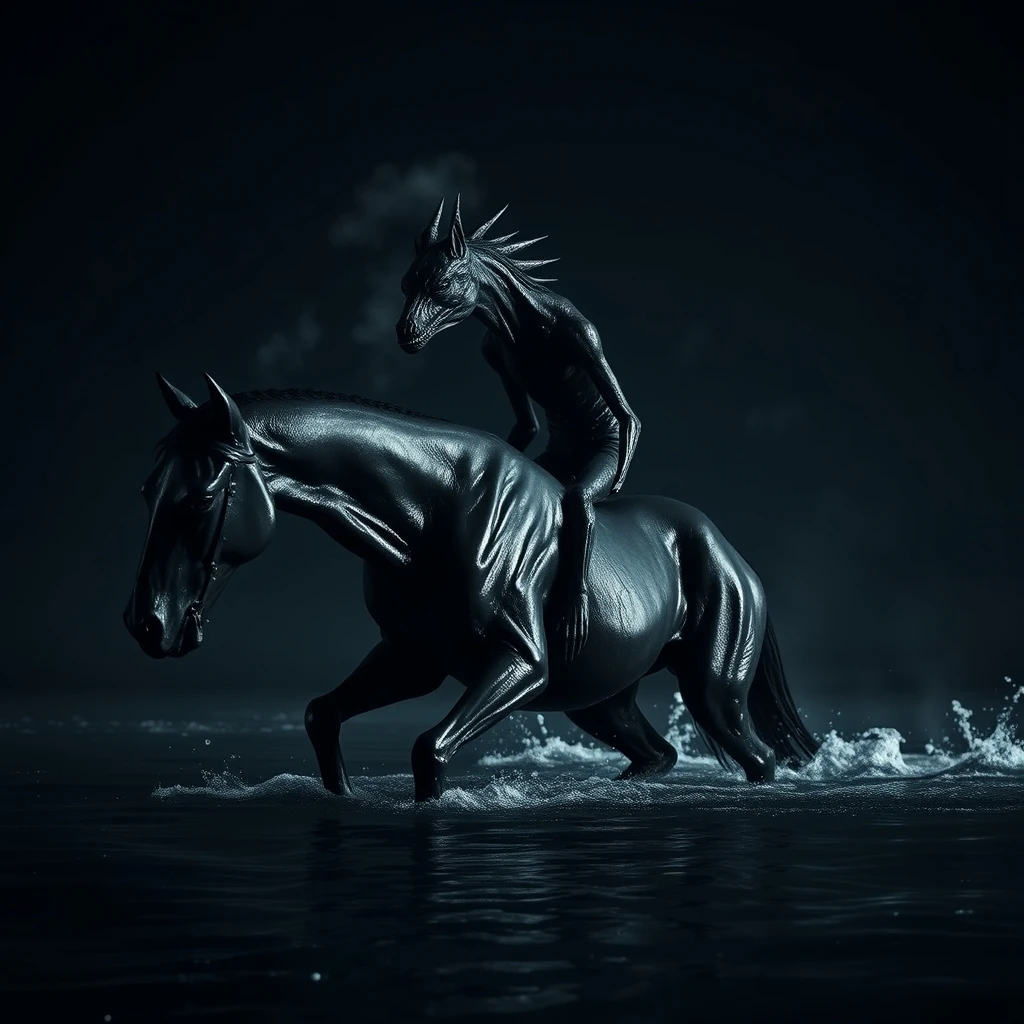 Ilustração histórica e representação de Nuckelavee