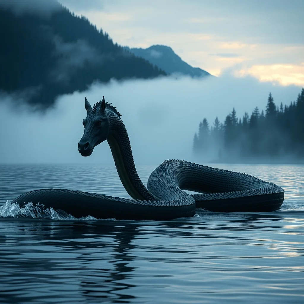 Ilustração histórica e representação de Ogopogo