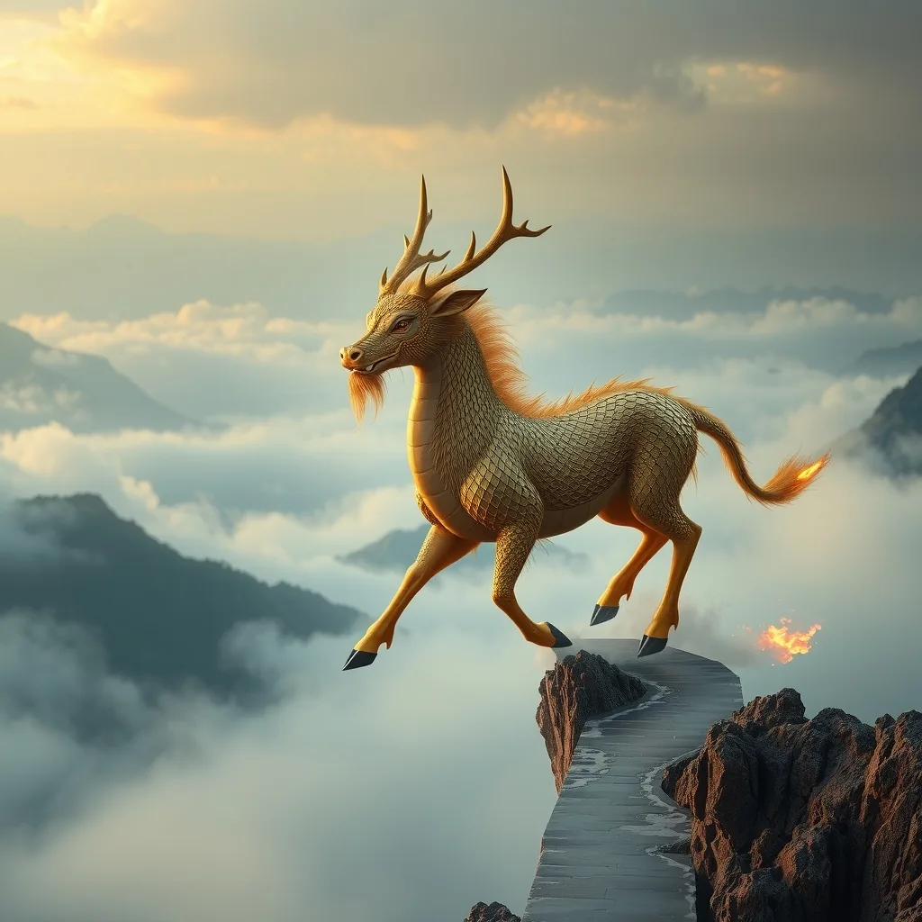 Ilustração histórica e representação de Qilin