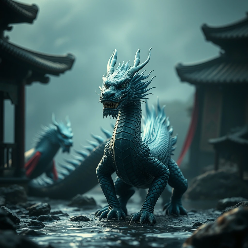 Ilustração histórica e representação de Qinglong