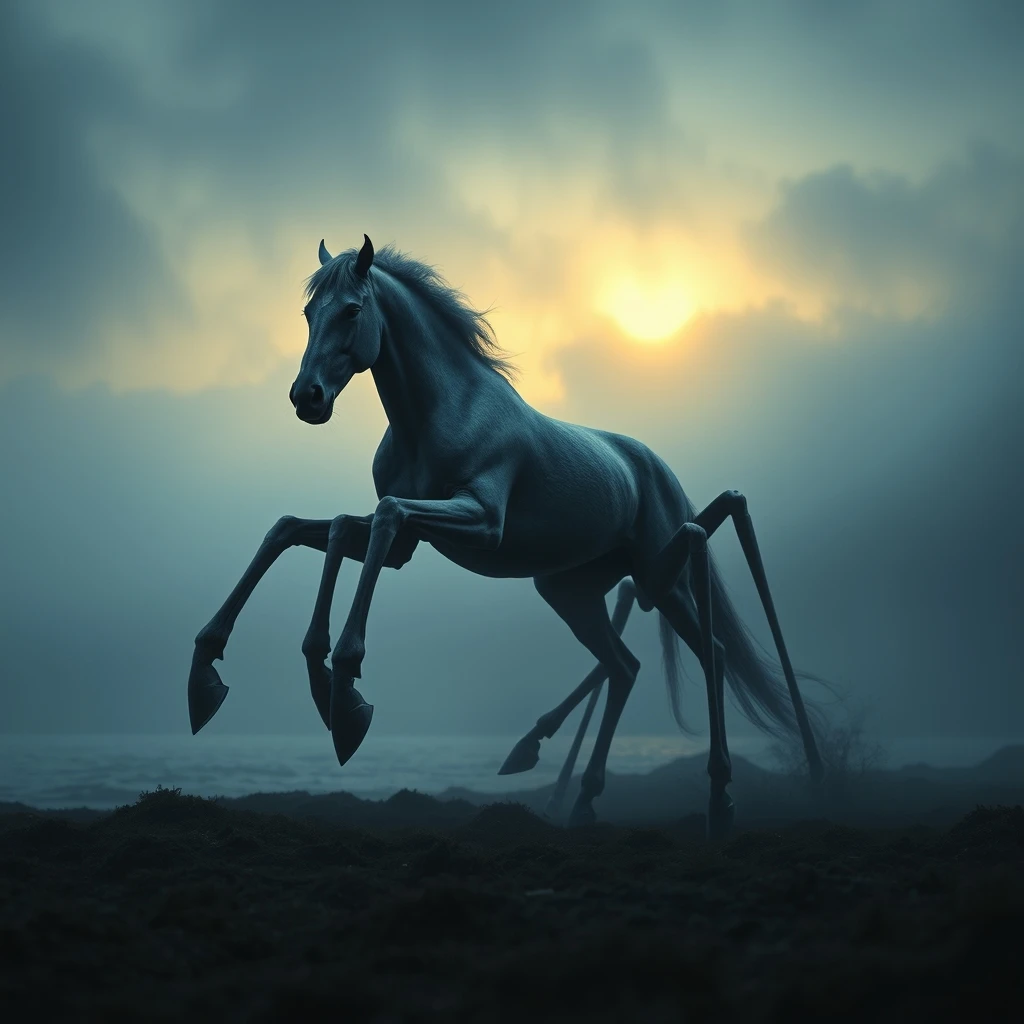 Ilustração histórica e representação de Sleipnir