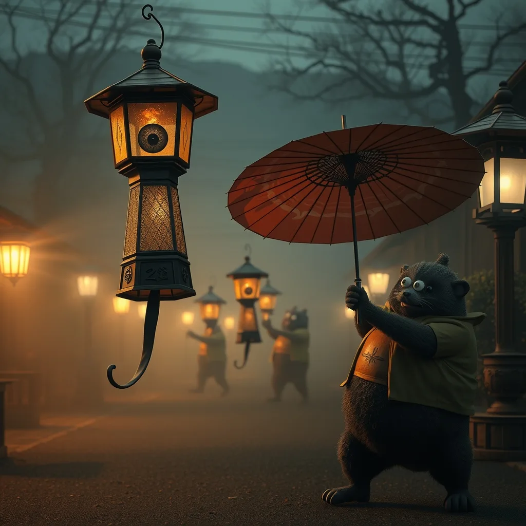 Ilustração histórica e representação de Tsukumogami