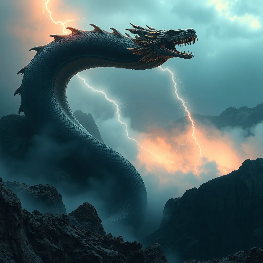 Ilustração histórica e representação de Vritra