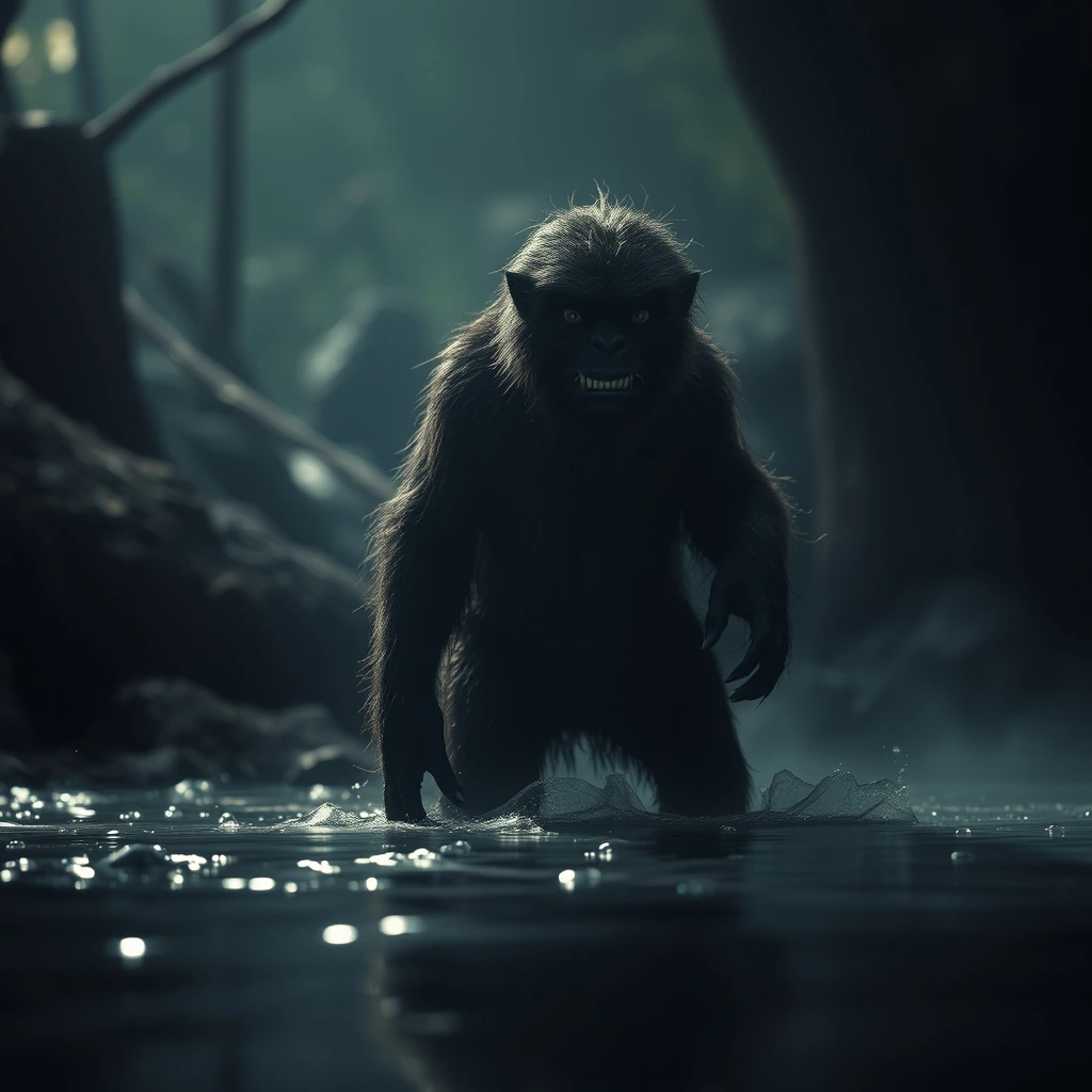 Ilustração histórica e representação de Yowie