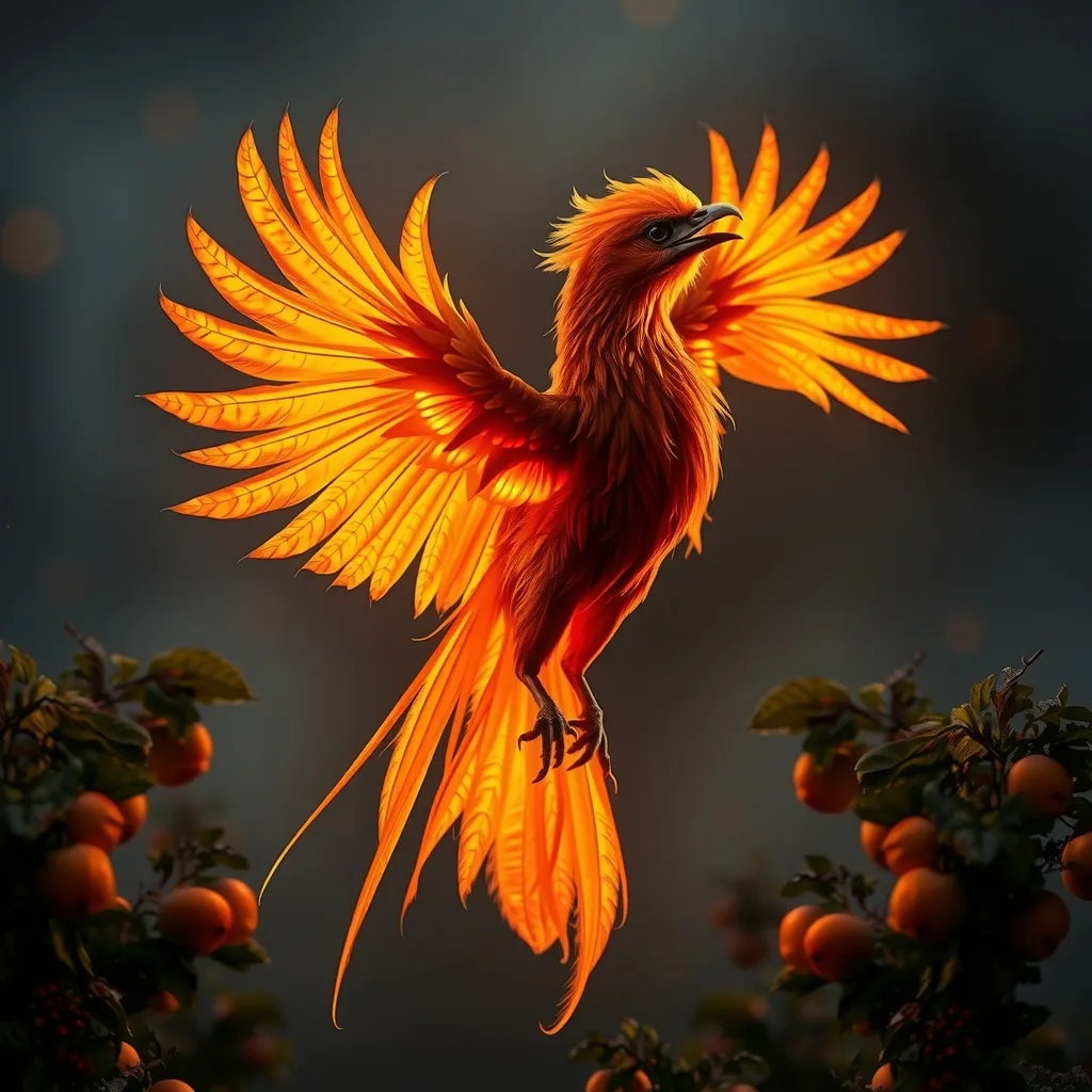 Ilustração histórica e representação de Pássaro de Fogo